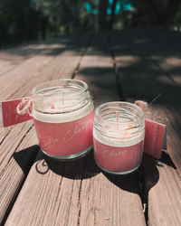 velas de cereza dos tamaños