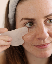 Piedra gua-sha de cuarzo para masaje facial