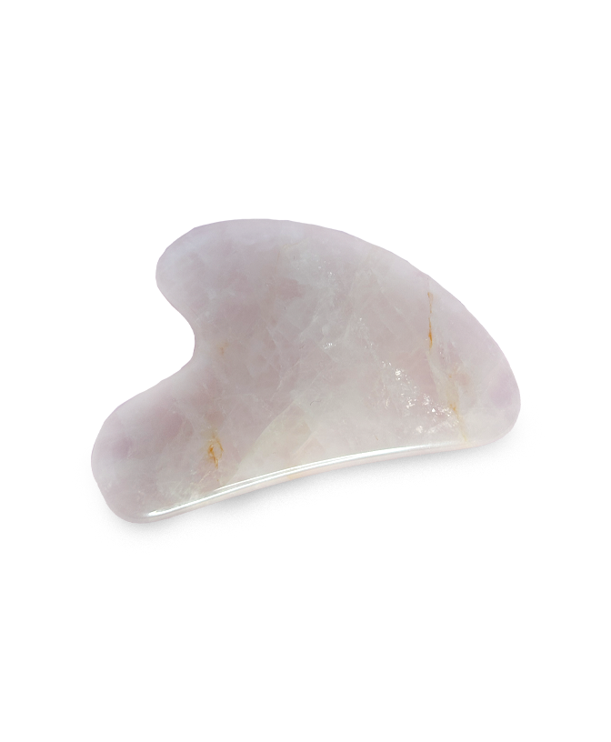 Piedra gua-sha de cuarzo para masaje facial